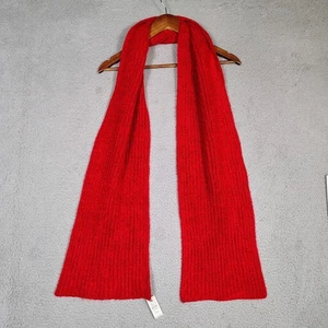 Talbots Scarf Women's 10.5" x 75" Red Ribbed Stretch Rectangle Winter Cozy NWT - Picture 1 of 9