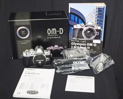 Olympus Digital OM-D E-M10 Mark III Silber. SLV. MFT.  1836 Ausl. gebraucht OVP - Bild 1 von 4