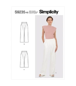 New Simplicity Pattern 9235 Womens Pleated Pants 16 18 20 22 24 Dressy Capris - Picture 1 of 3