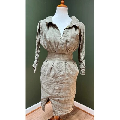 Vestido para mujer ASM Collection cuello verde talla M Foto 1 de 4