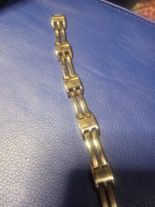 Pulsera modernista vintage de cadena de eslabones de plata de ley TAXCO 56,73 gramos - Imagen 1 de 3