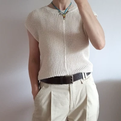 PILGRIM CHAIN NECKLACE ENAMEL RHINESTONE AGED LOOK COPPER STEEL BLUE STRING - Image 1 of 4