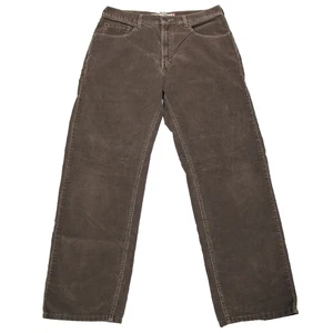 Vintage Levis 569 Corduroy Pants Mens 34x32 Brown Loose Straight Baggy Straight - Picture 1 of 11