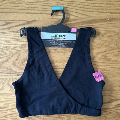 Sujetador Lamaze Mujer Maternidad Enfermería Banda Ancha Negro Talla Mediana Foto 1 de 3