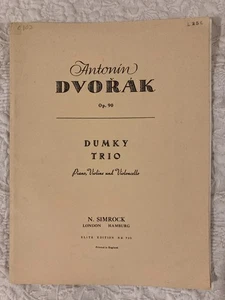 Dvorak Dumky Piano Trio Op 90 Violin & Cello  N. Simrock edition - Picture 1 of 1