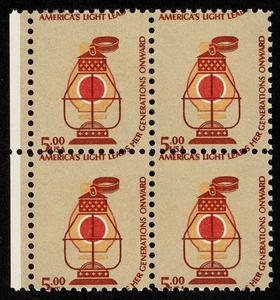 US Stamp $5 Shifted Perfs Error Mint NH OG Never Hinged - Picture 1 of 2