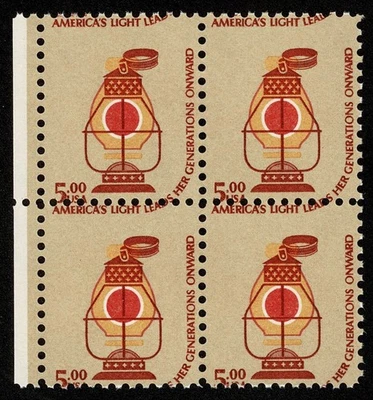 US Stamp $5 Shifted Perfs Error Mint NH OG Never Hinged - Image 1 of 2