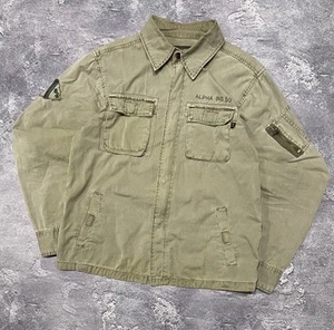 Vintage 90s Alpha Industries US Military Jacket Rare Men’s Size L - Picture 1 of 12