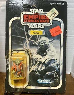 Винтаж 1980 Star Wars ESB Yoda С Оранжевой Змеей 41 Задняя Упаковка Как новый на картонке Pop Cut - Изображение 1 из 4
