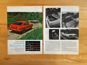 1973 Print Article 1974 Ford Mustang II Mach 1 Six Page - Picture 1 of 3