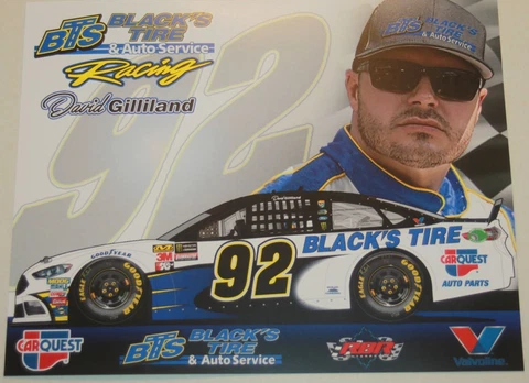 2018 David Gilliland Black's Tire Ford Fusion Daytona 500 NASCAR MENCS postcard Cover
