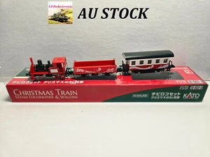 Kato 10-503-3 Pocket Line Christmas Train Steam Locomotive & Wagons (3 CAR SET), - Picture 1 of 12