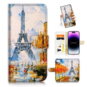 ( For iPhone 8 / iPhone 7 ) Flip Case Cover AJ26406 Eiffel Tower - Picture 1 of 6