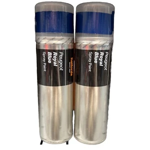 PEUGEOT ROYAL BLUE SPRAY PAINT 300ML CANS HALFORDS x2 - Picture 1 of 3