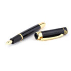 Hero 9018 Fountain Pen - Fude Artist's Signature Nib - Black Gold Luxury H