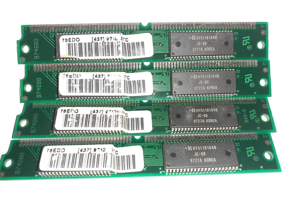 vindage memmory 32MB (kit of 4X8MB) DRAM- 78 EDO jc60 - Image 1 of 1