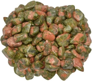 1/2 lb Unakite Tumbled Stones - Grade 1 - XSmall - Polished Craft Rocks Reiki - Picture 1 of 1