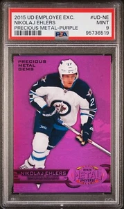 2015 UD Employee Exclusive Nikolaj Ehlers Rookie #UD-NE Purple PMG RC /150 PSA 9 - Picture 1 of 2