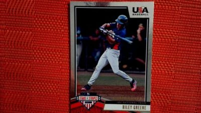 2019 Panini USA Baseball Stars & Stripes Longevity Riley Greene #34 - Image 1 of 2