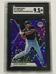 2021 Panini Mosaic #77 Jose Abreu SGC 9.5 Mint+ Quick Pitch Purple Prizm /50 - Picture 1 of 2