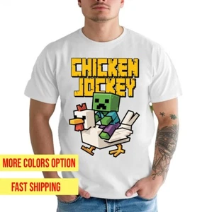 Chicken Jockey Cute Gaming T-shirt - Picture 1 of 7