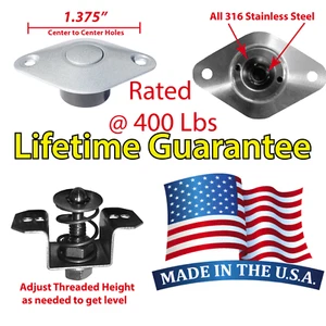 7/16 Silver Dzus Fasteners Push Button Latch Fastener 1.375" Pop Rivet Spacing - Bild 1 von 6