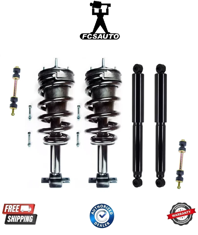 Muelle helicoidal delantero completo y amortiguador trasero con barra estabilizadora para Chevrolet Avalanche Foto 1 de 1