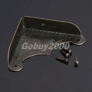 12PCS Antique Brass Jewelry Box Corner Protector Guard Case Feet Leg Décor Retro - Picture 1 of 10