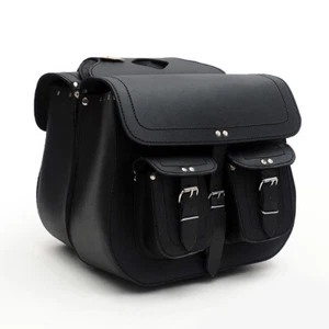 1 Paar Leder Satteltaschen Chopper Cruiser Seitentaschen universal - Bild 1 von 5
