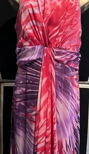 M&Co dress size 18 purple/pink pattern - Picture 1 of 9