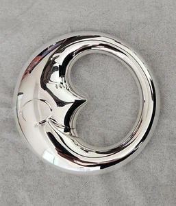 Vintage CUNILL Barcelona 1916 Sterling Silver Crescent Moon Baby Rattle NIB - Picture 1 of 12