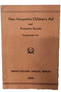 Vintage 1935 Children's Aid Protective Society Annual Report New Hampshire - Picture 1 of 7