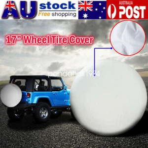 17 inch White Spare Tire Cover Wheel Tyre Covers for all Tyre's 80-83cm AU STK - Picture 1 of 12