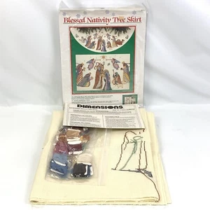 Vintage Dimensions Blessed Nativity Tree Skirt 8379 Read Description 46” #8708 - Picture 1 of 10
