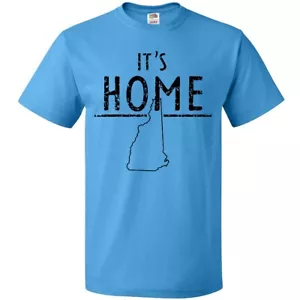 Inktastic It's Home- New Hampshire State Outline Distressed Text T-Shirt Concord - Picture 1 of 13