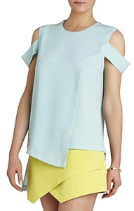 NEU BCBG MAXAZRIA AQUA ÄRMELLOSES TOP MIT ASYMMETRISCHEM SAUM LMQ1S655/AS262 GRÖSSE L - Bild 1 von 3