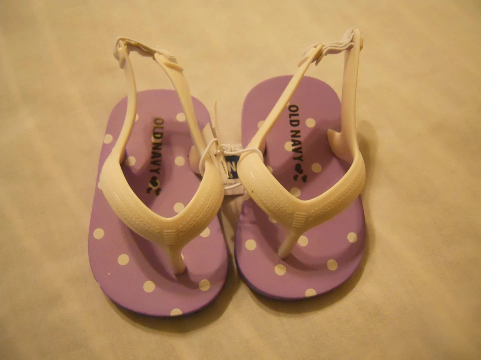 Sandalias Old Navy Zapatos Talla 2 Púrpura Blanco Infantil Foto 1 de 1