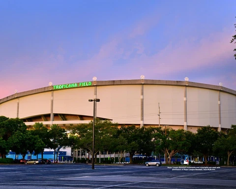 Tropicana Field Tampa Bay Rays Unsigned Exterior View Photo Cover