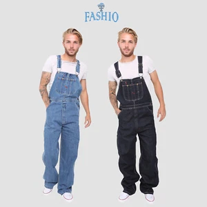 Men's Bib Overall Jean Dungarees Bib and Brace Denim Overall Workwear Pants - Picture 1 of 11