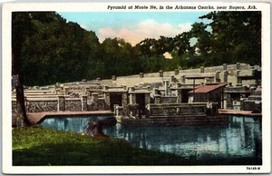 Arkansas, Pirámide en Monte Ne, en Arkansas Ozarks cerca de Rogers, postal de colección - Imagen 1 de 2