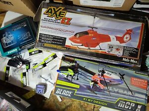 RC Helicopter Blade MCP X V2 BNF AS3X, Heli-Max AXE EZ, Futaba 2DR & Extra Parts
