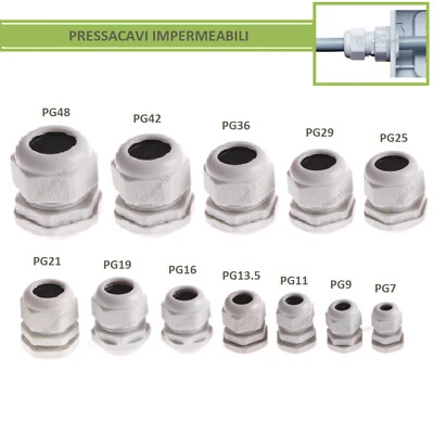 ELMARK Pressacavo impermeabile presa per cavi elettrici in plastica connettore esterno