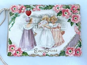 Valentine die cut embossed booklet beautiful unusual perfect cord tassel - Picture 1 of 10