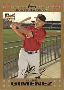 2007 Topps Gold Houston Astros Baseball Card #648 Hector Gimenez/2007