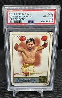 MANNY PACQUIAO 2011 TOPPS ALLEN & GINTER Crack Code PSA 10 RARE RC!  SSP! Pop 7! - Image 1 of 2