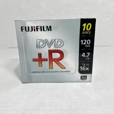 NEW FujiFilm DVD-R LabelFlash Compatible Discs 4.7GB/1X-16X 10Pack 120 Min - Image 1 of 4