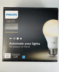 Philips Hue Personal Wireless Lighting 2 Bulb Starter Kit A19 Medium Base White - Picture 1 of 3