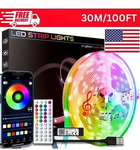 100 Ft LED Strip Lights, Smart Light with App Remote Control, RGB LED 1ROLL100ft - Picture 1 of 7