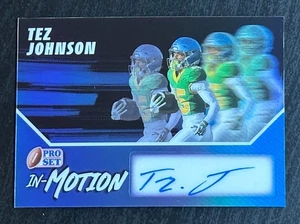 2025 Leaf Pro Set Tez Johnson Auto #d 4/20 Oregon Tampa Bay Football Card SM-TJ1 - Picture 1 of 2