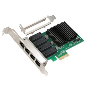 RTL8111H 4x RJ45 PCI-Express X1 Card Gigabit Ethernet Server 4-Port PCIE - Picture 1 of 6